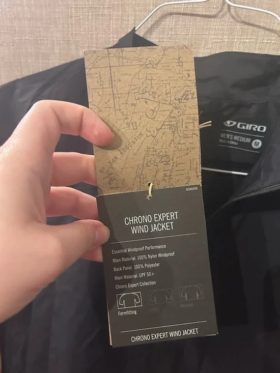 NWT Giro Black Men's Wind Jacket - Picture 6 of 7